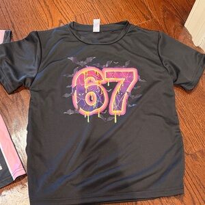 Kids Black Graphic T-Shirt